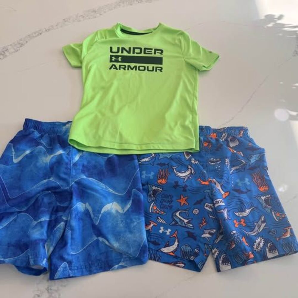 Under Armour Swim Set, Youth Small, Size 7 boys, Lot of 3